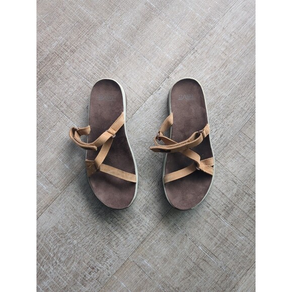 Teva Elzada Slide Sandal  Pecan Suede Leather Women Size 8 Comfort NWOT - Picture 1 of 11